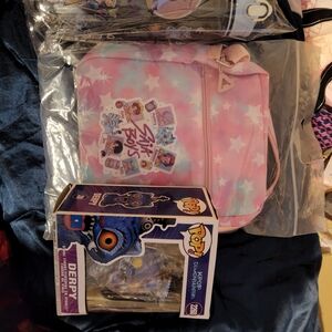 Pink Star Backpack with Stickers